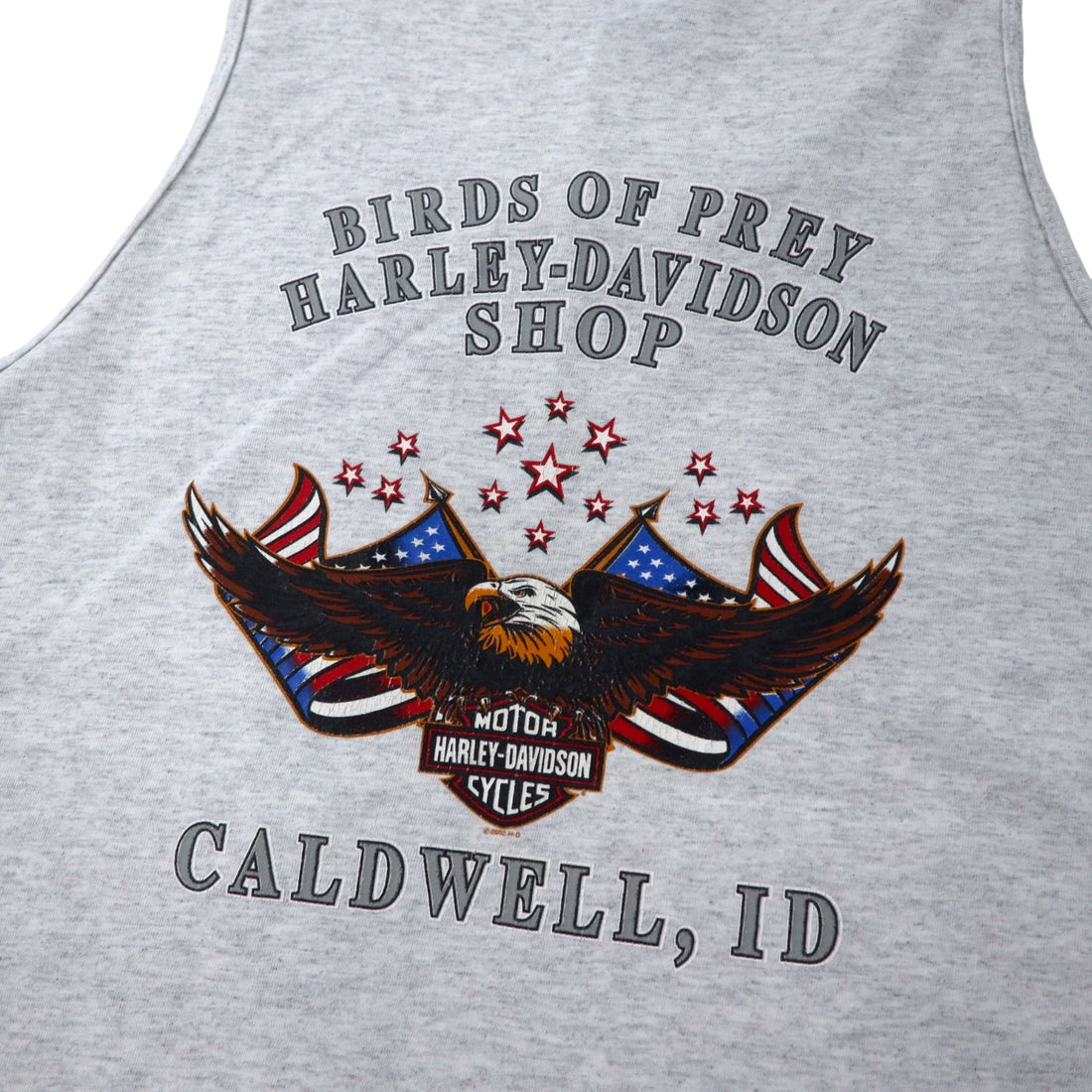 HARLEY DAVIDSON 00s Logo Print Tank Top XL Grey Cotton CALDWELL ID