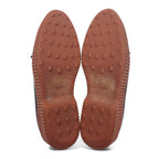 TOD'S Platform Tassel Loafer 24.5cm Brown Leather Made in Italy