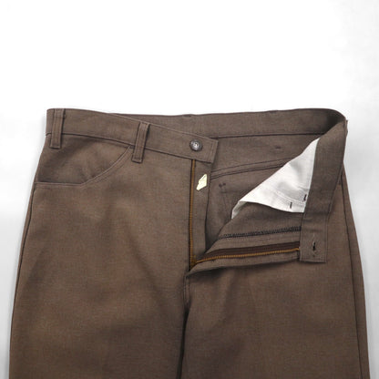 Levi's 80年代 USA製 スタプレ STA-PREST ブーツカット フレア スラックス パンツ L ブラウン 10517 9125 センタープレス 42TALON 黒タグ
