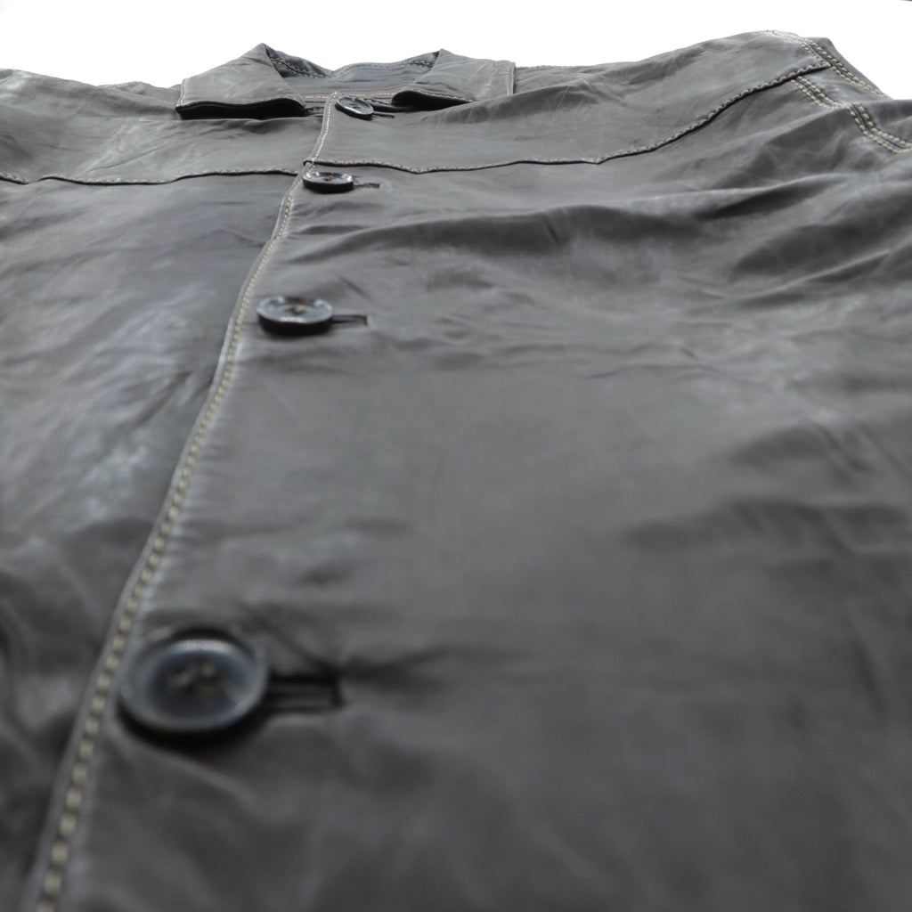 MARC NEW YORK レザー ステッチ カーコート カバーオール 2XL ブラウン