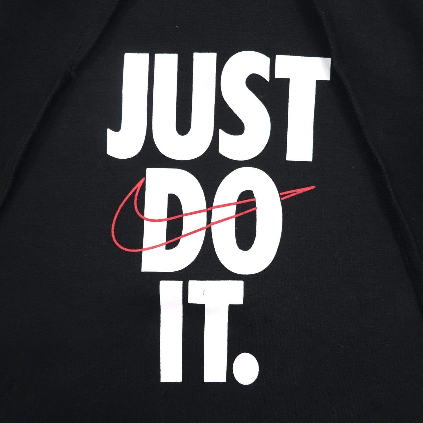 NIKE Pullover Hoodie M Black JUST DO IT HOODIE 928717-451 Made in Pakistan