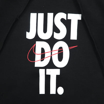 NIKE Pullover Hoodie M Black JUST DO IT HOODIE 928717-451 Made in Pakistan