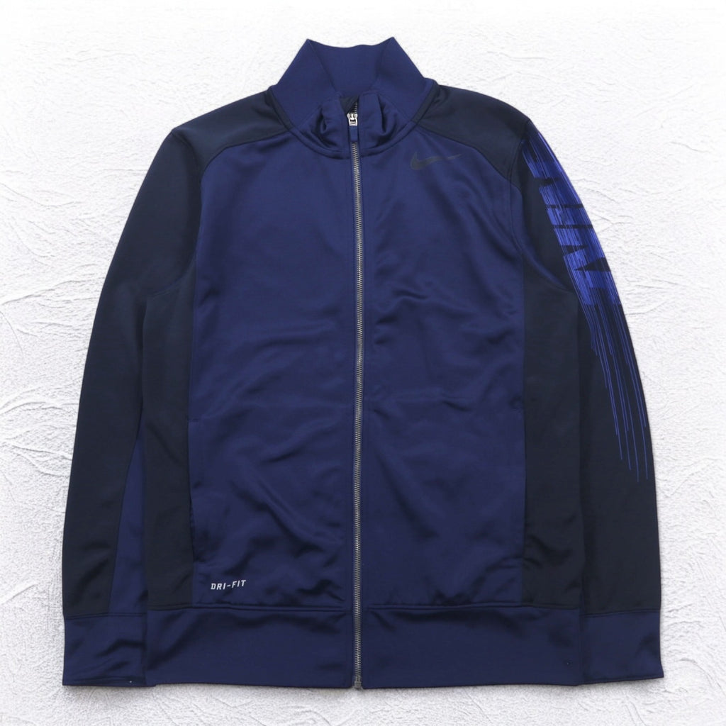 NIKE Track Jacket Jersey S Navy Swoosh DRI-FIT 638985-410