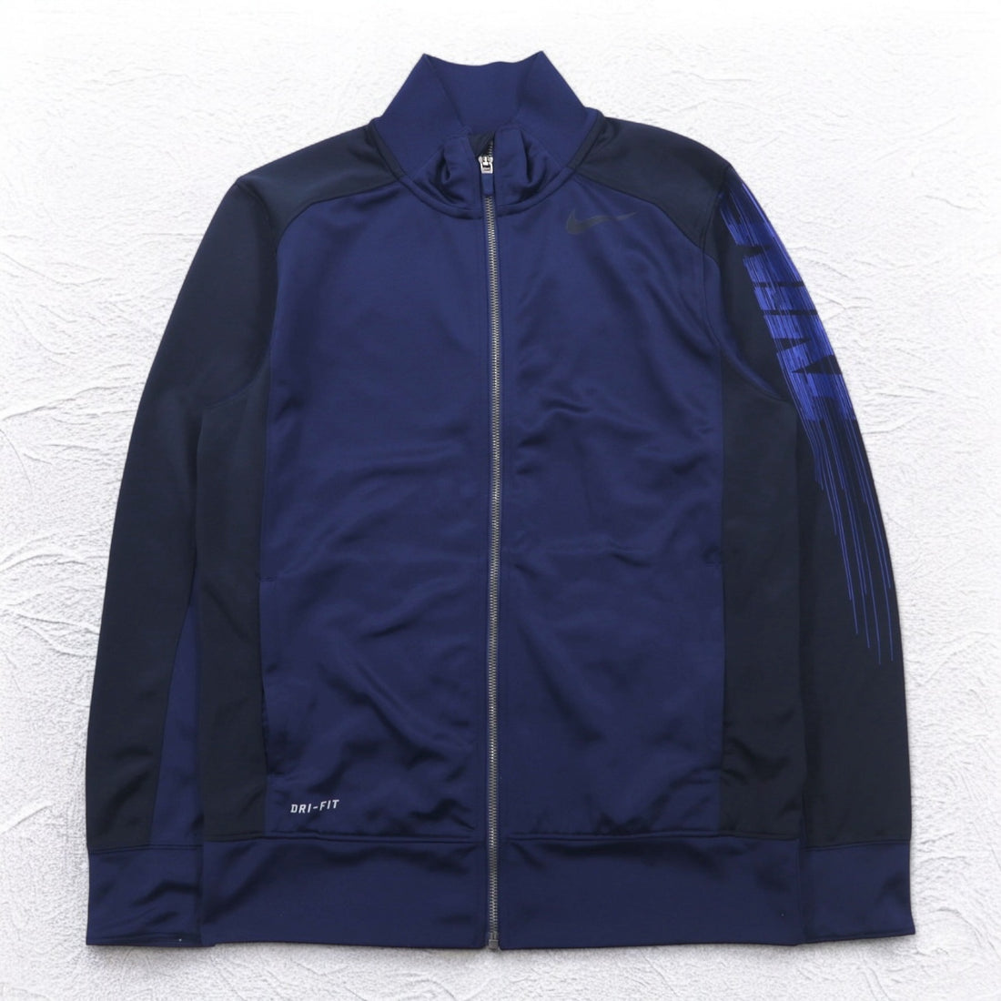NIKE Track Jacket Jersey S Navy Swoosh DRI-FIT 638985-410