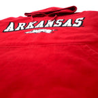 e5 カレッジ 刺繍 プルオーバーパーカー 2X レッド コットン NCAA ARKANSAS ビッグサイズ