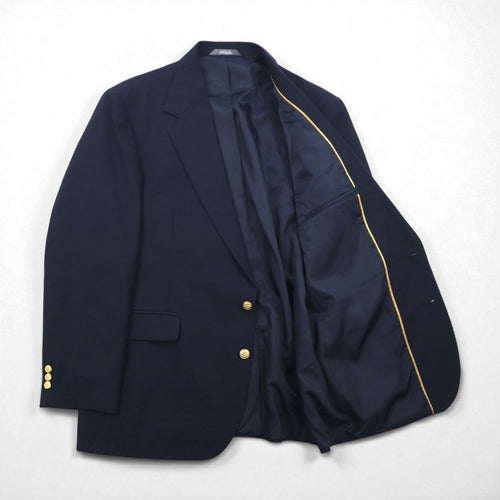80s USA Vintage Ivy Blazer HAGGER 2B ブレザー テーラードジャケット XL 金ボタン 紺ブレ 80年代 USA製