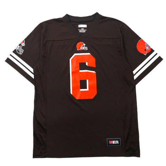 日本然リトテ-古着オンライン-NFL TEAM APPAREL ゲームシャツ M ブラウン ポリエステル サイド メッシュ Cleveland Browns ナンバリング MAYFIELD-NFL TEAM Apparel Game Shirt M Brown Polyester Side Mesh CLEVELAND BROWNS numbering Mayfield