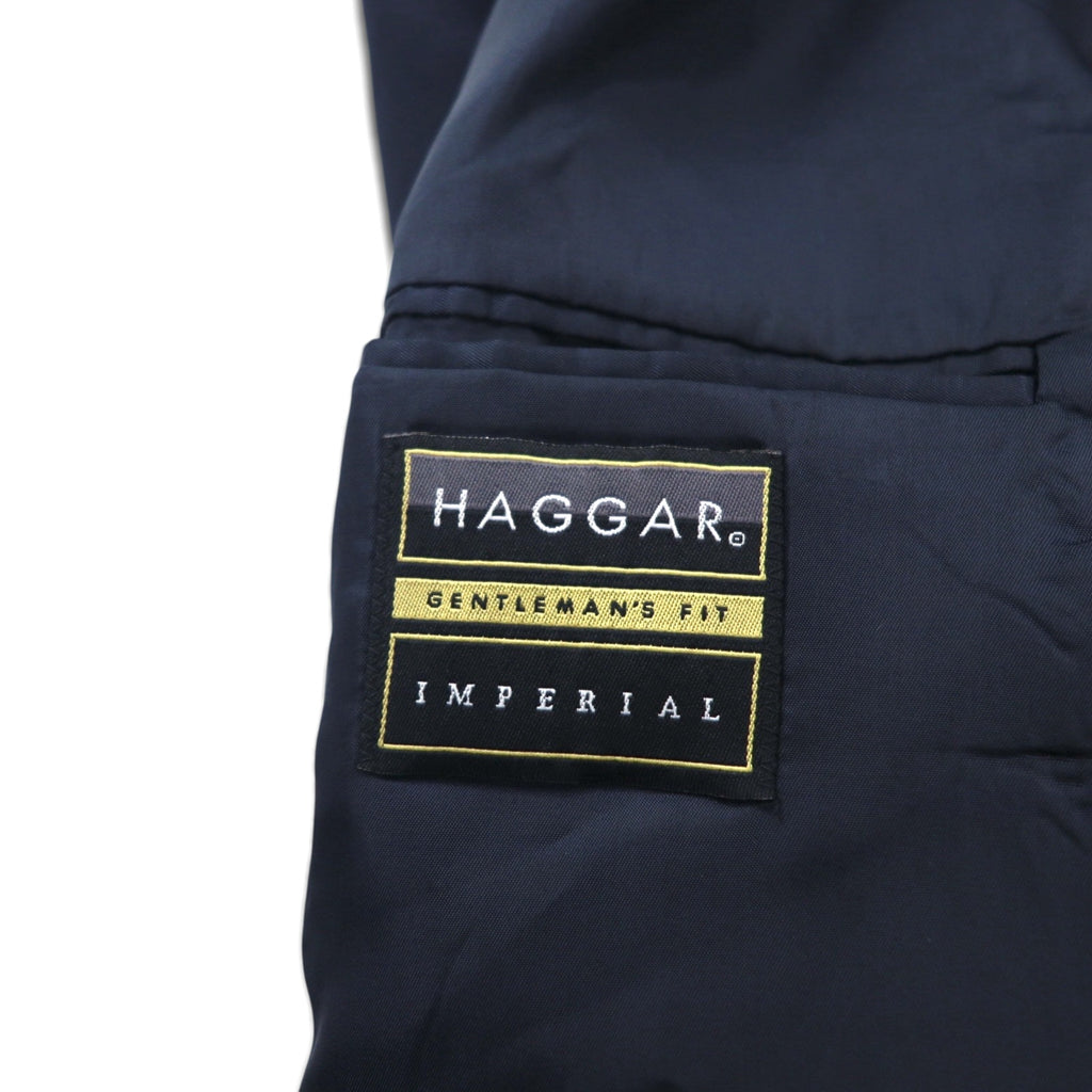 80s USA Vintage Ivy Blazer HAGGER 2B ブレザー テーラードジャケット XL 金ボタン 紺ブレ 80年代 USA製