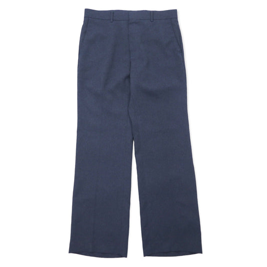 日本然リトテ-古着オンライン-LEVI'S ACTION SLACKS 80年代 アクション スラックスパンツ W84 ネイビー ポリエステル SCOVILLジップ-LEVI'S ACTION SLACKS 80's Action Slacks Pants W84 Navy Polyester SCOVILL Zip