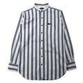 日本然リトテ-古着オンライン-68 & BROTHERS バンドカラーシャツ M ホワイト ストライプ コットン 日本製-68 & Brothers Band COLLAR Shirt M White Striped Japan Made