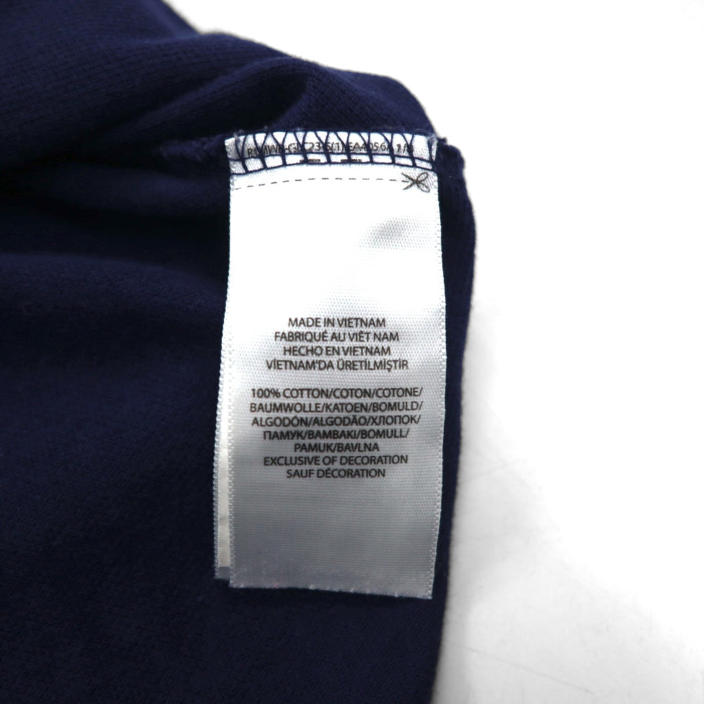 POLO RALPH LAUREN ビッグポニー刺繍 THE SKINNY POLO ポロシャツ L ネイビー コットン 鹿の子 USA 星条旗