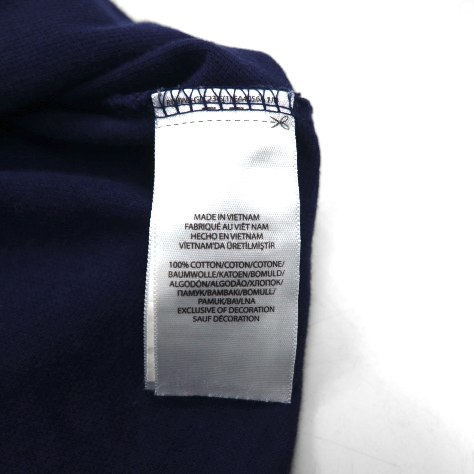 POLO RALPH LAUREN ビッグポニー刺繍 THE SKINNY POLO ポロシャツ L ネイビー コットン 鹿の子 USA 星条旗