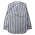 68 & BROTHERS バンドカラーシャツ M ホワイト ストライプ コットン 日本製