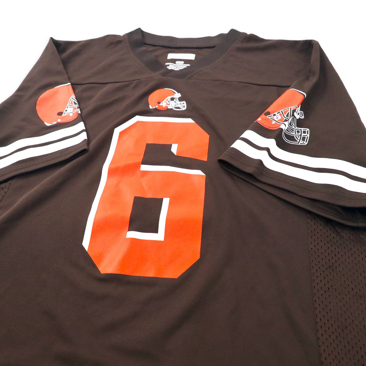 NFL TEAM APPAREL ゲームシャツ M ブラウン ポリエステル サイド メッシュ Cleveland Browns ナンバリング MAYFIELD