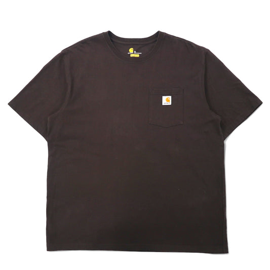 日本然リトテ-古着オンライン-carhartt ポケット Tシャツ ポケT XL ブラウン コットン ORIGINAL FIT-carhartt Pocket T-Shirt Pocket T XL Brown Cotton ORIGINAL FIT