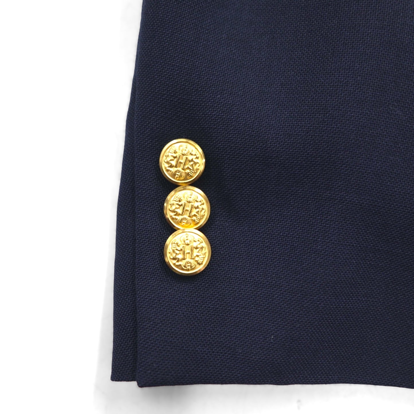 80s USA Vintage Ivy Blazer, HAGGER 2B, Tailored Jacket, Size XL, Gold Buttons, Navy Blue, Made in the USA
