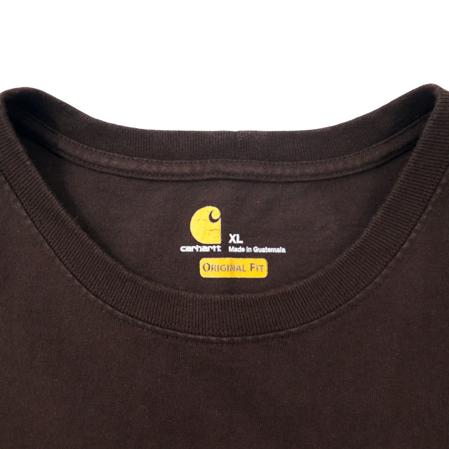 carhartt ポケット Tシャツ ポケT XL ブラウン コットン ORIGINAL FIT