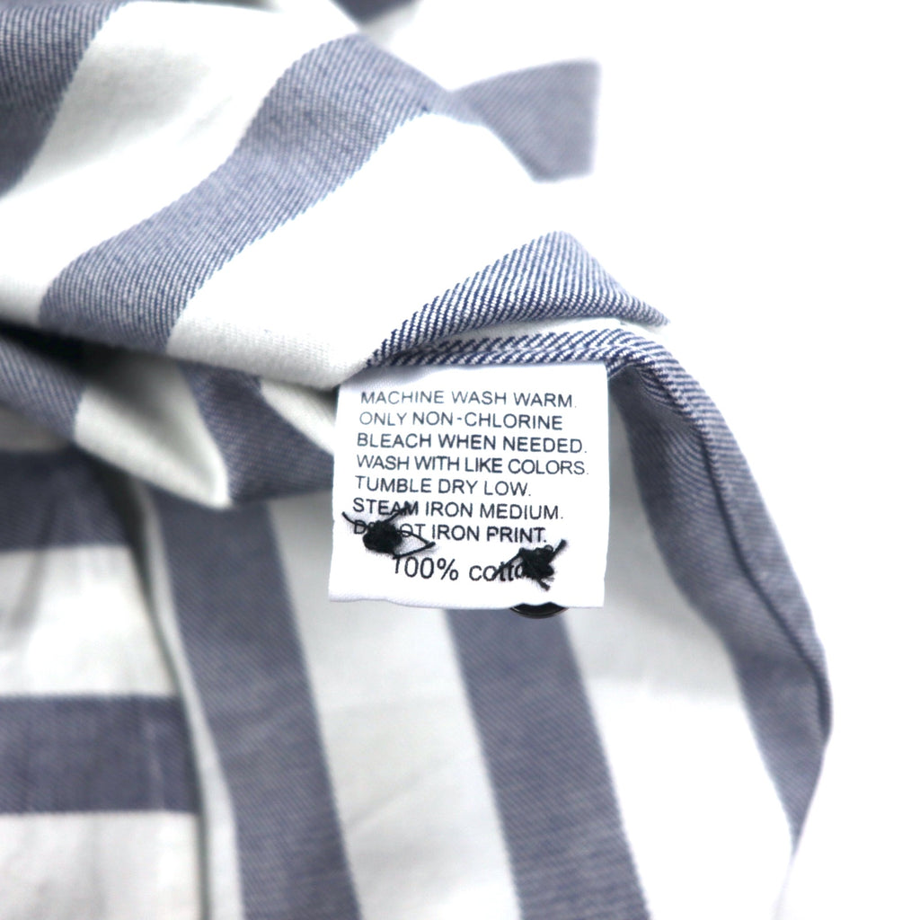 68 & BROTHERS バンドカラーシャツ M ホワイト ストライプ コットン 日本製