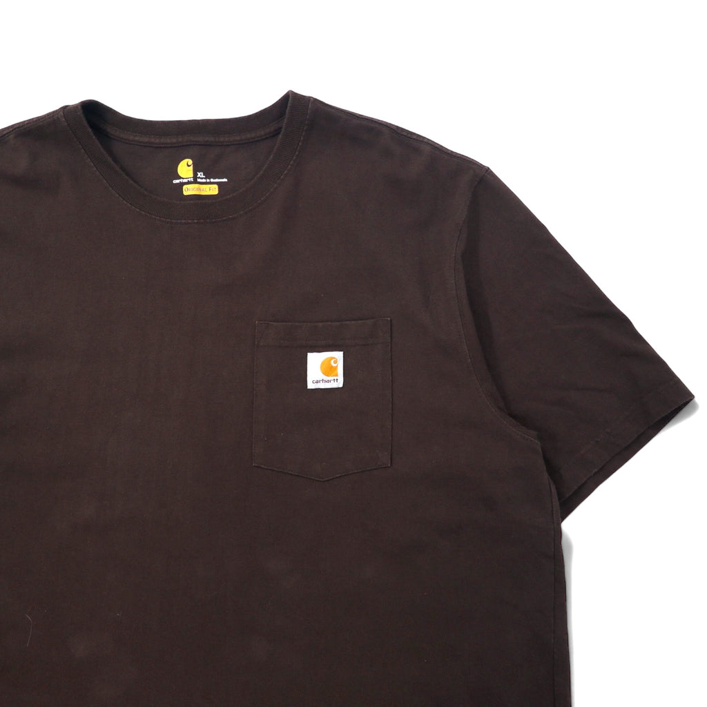 carhartt ポケット Tシャツ ポケT XL ブラウン コットン ORIGINAL FIT