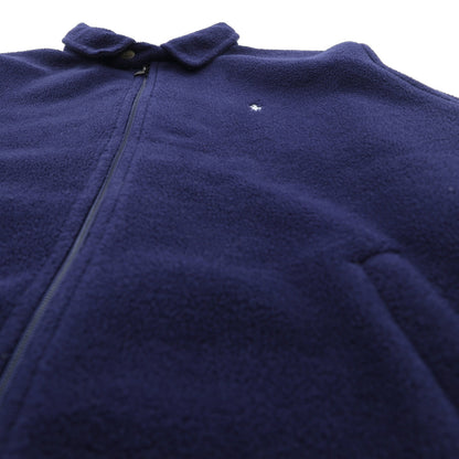 Polo Ralph Lauren 90年代 短丈 フリース ハリントンジャケット XL ネイビー チンストラップ スモールポニー刺繍