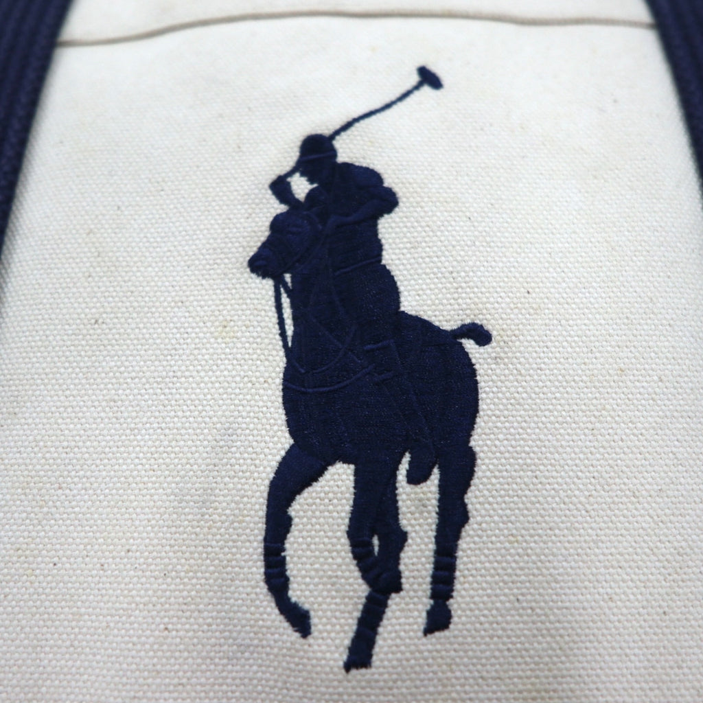 Polo Ralph Lauren Big Pony Canvas Tote Bag with Embroidered, Vintage Finish and Numbering
