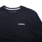 patagonia ロングスリーブ Tシャツ ロンT M ブラック コットン REGULAR FIT バックロゴプリント Responsibili Tee 38518FA22