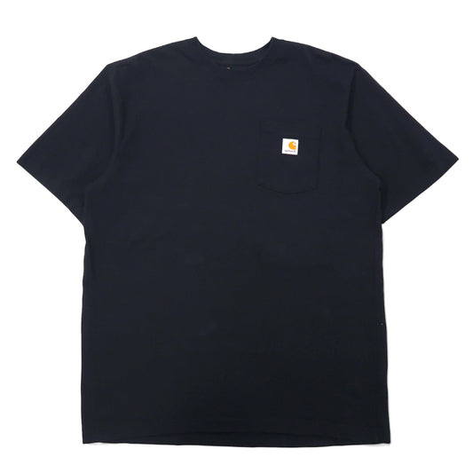 日本然リトテ-古着オンライン-carhartt ポケット Tシャツ ポケT L TALL ブラック コットン ORIGINAL FIT-carhartt Pocket T-Shirt Pocket T L TALL Black Cotton ORIGINAL FIT