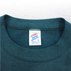 JERZEES 90s USA made sweatshirt L green cotton fleece lining Nabisco US company one point