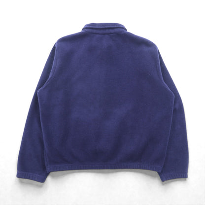 Polo Ralph Lauren 90年代 短丈 フリース ハリントンジャケット XL ネイビー チンストラップ スモールポニー刺繍