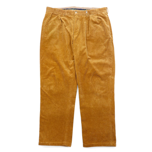 日本然リトテ-古着オンライン-Polo by Ralph Lauren タック ワイド コーデュロイ パンツ XL ベージュ コットン ETHAN PANT-Polo by Ralph Lauren Tuck Wide Corduroy Pants XL Beige Cotton ETHAN PANT