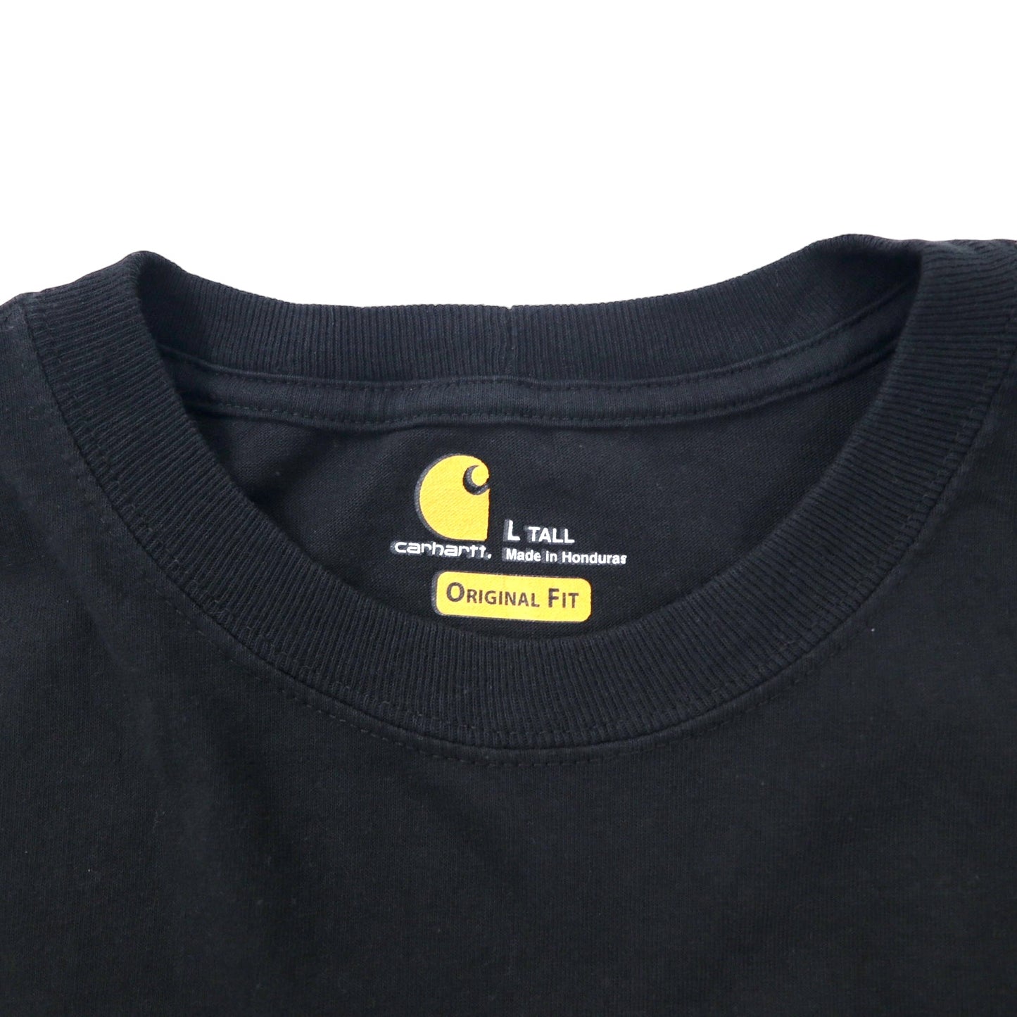 carhartt ポケット Tシャツ ポケT L TALL ブラック コットン ORIGINAL FIT