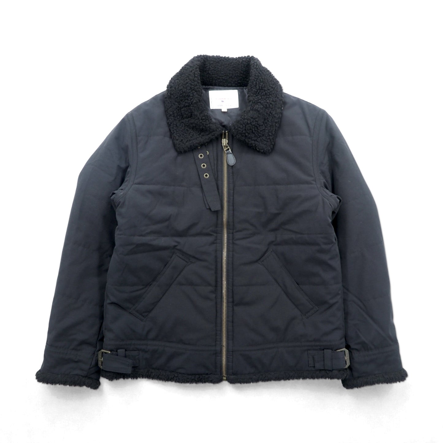 AVIREX B-3 中綿 フライトジャケット L ブラック チンストラップ 襟 ボア 6152232