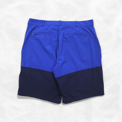POLO GOLF RALPH LAUREN バイカラー ドライ ストレッチ ショートパンツ ハーフパンツ L ブルー ナイロン