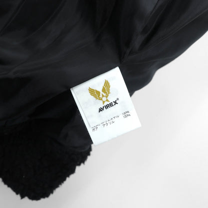 AVIREX B-3 中綿 フライトジャケット L ブラック チンストラップ 襟 ボア 6152232