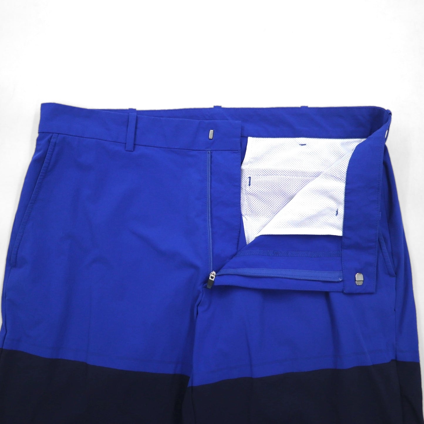 POLO GOLF RALPH LAUREN バイカラー ドライ ストレッチ ショートパンツ ハーフパンツ L ブルー ナイロン