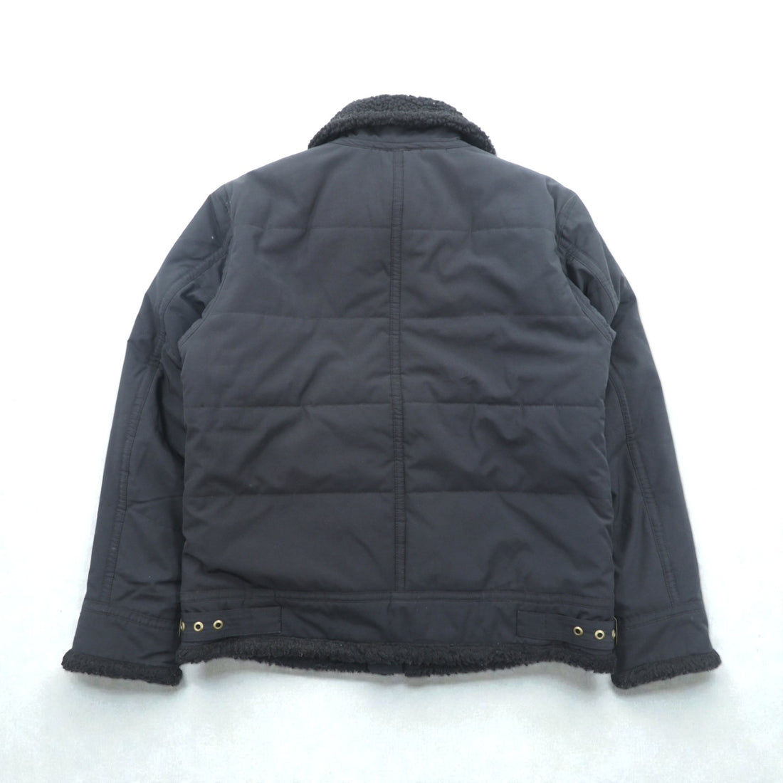 AVIREX B-3 Padded Flight Jacket, Large, Black, Chin Strap, Boa Collar, 6152232