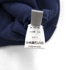 crepuscule ニット カーディガン 鹿の子 M ネイビー Border Moss Stitch V/N Cardigan ビッグサイズ 日本製 2001-002