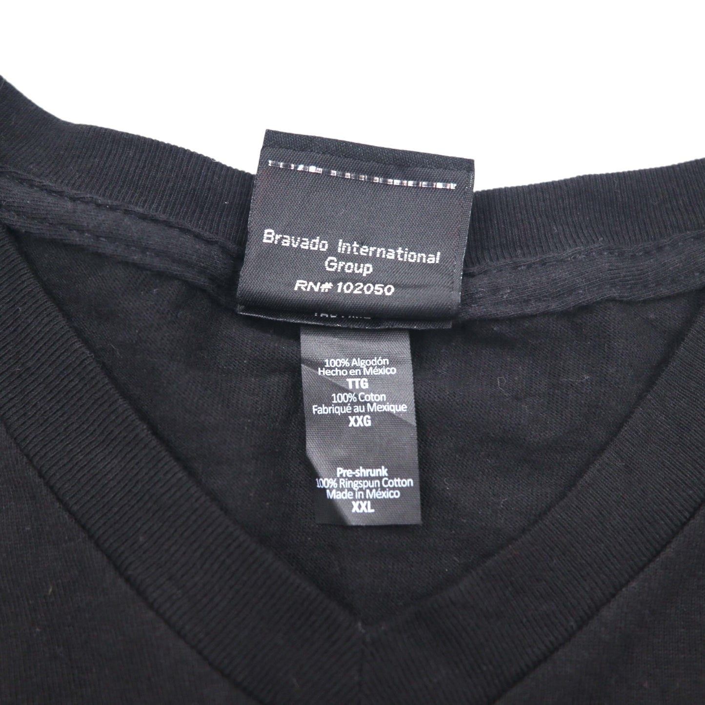 HARLEY DAVIDSON Double-sided Print V-neck T-shirt 2XL Black Bike WISCONSIN