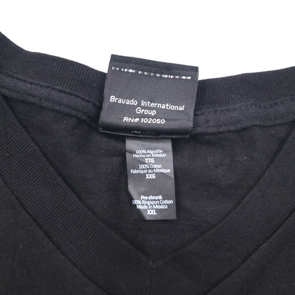 HARLEY DAVIDSON Double-sided Print V-neck T-shirt 2XL Black Bike WISCONSIN