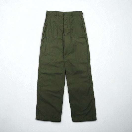 60s US ARMY Vintage Fatigue Trousers トラウザーズ ベイカーパンツ L カーキ SATEEN OG-107 TYPE1 CLASS1 平ボタン 8405-782-3173 ミリタリー 60年代 USA製