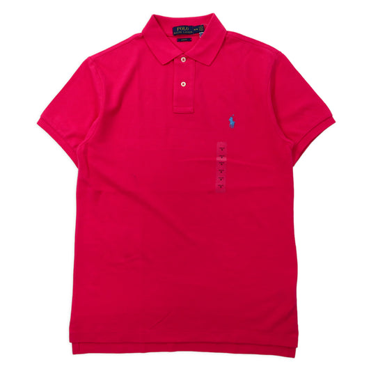 日本然リトテ-古着オンライン-POLO RALPH LAUREN ポロシャツ M ピンク コットン SLIM FIT スモールポニー刺繍 未使用品-POLO RALPH LAUREN Polo Shirt M Pink Cotton Slim Fit Small Pony Embroidery Unused