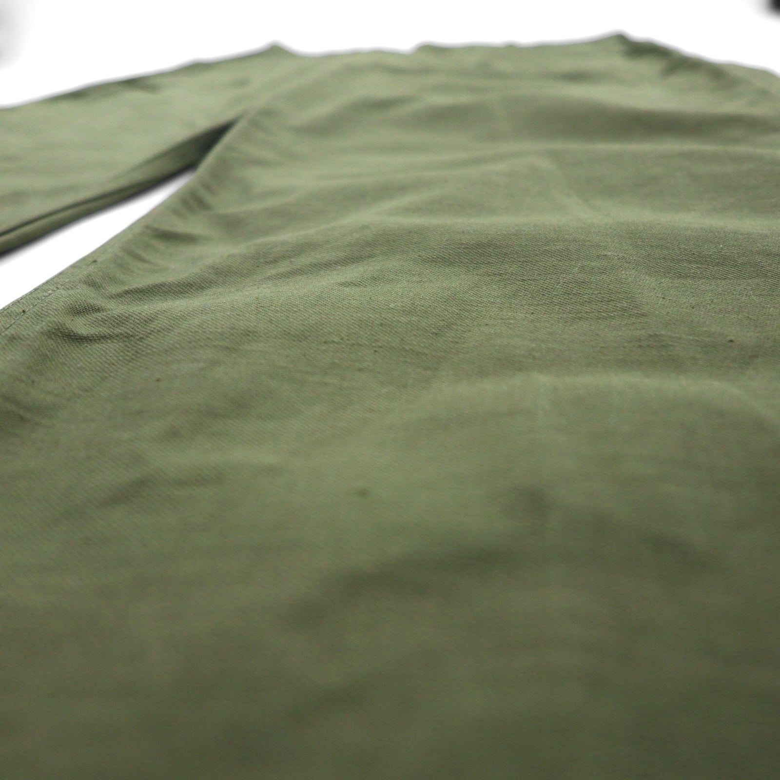 60s US Army Vintage Fatigue Trousers, Baker Pants, Size L, Khaki, SATEEN OG-107 TYPE1 CLASS1, Flat Buttons, 8405-782-3173, Military, Made in USA