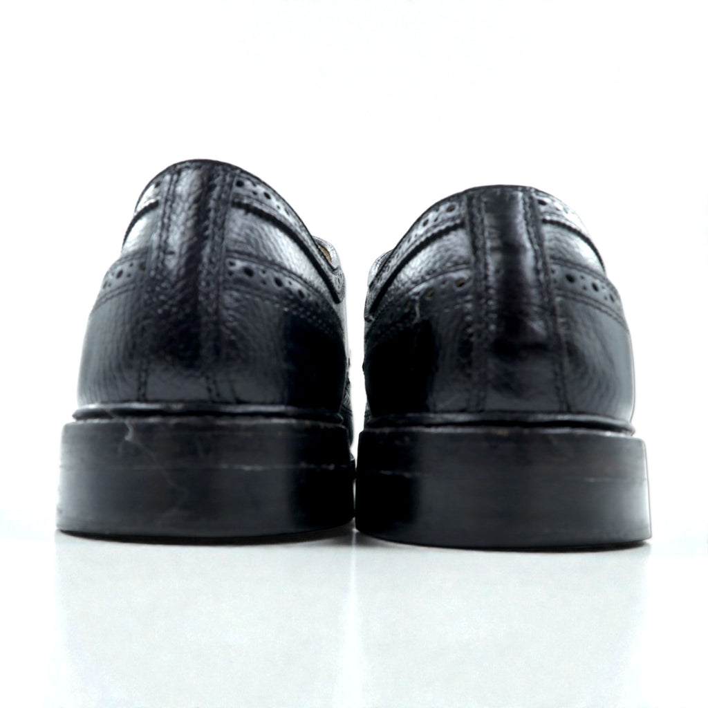 Churchill ウイングチップ フルブローグ ドレスシューズ 27.5cm ブラック グレイン レザー シボ革 70084