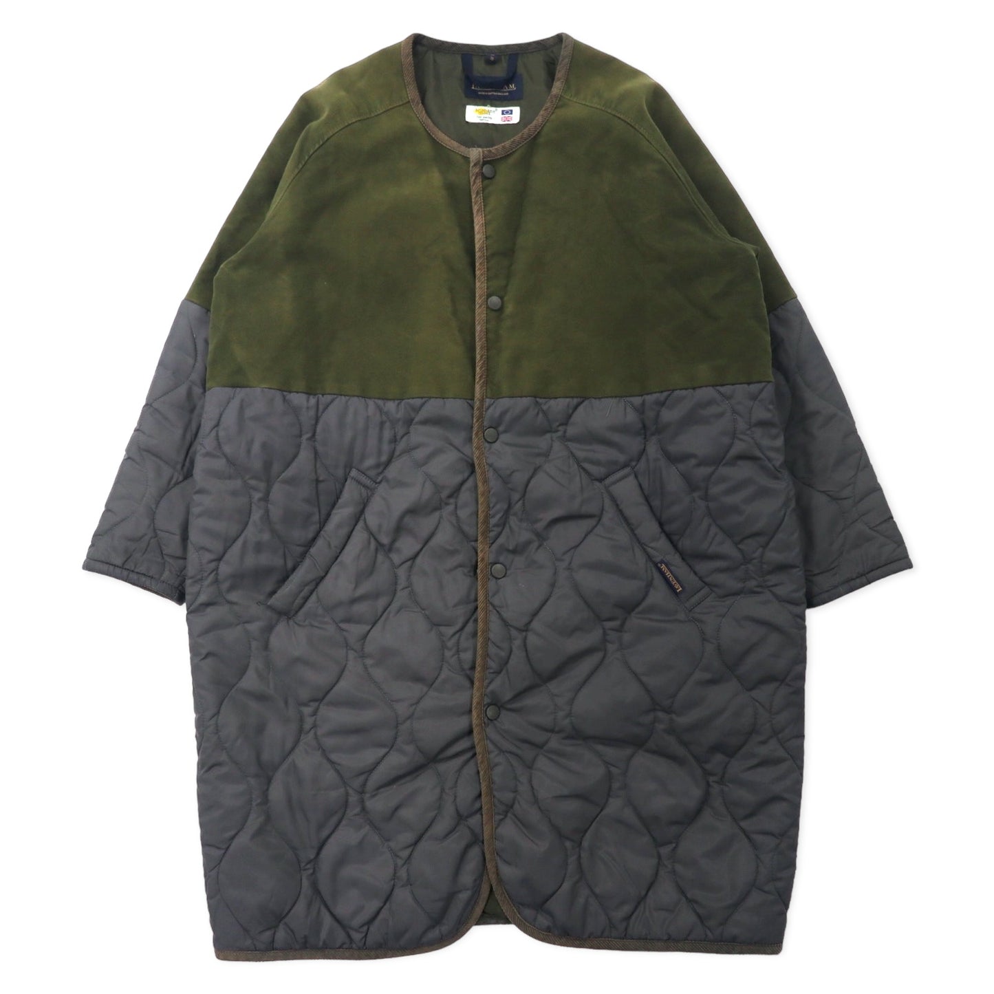 LAVENHAM England MADE COLLARLESS QUILTED COAT Different Material ...