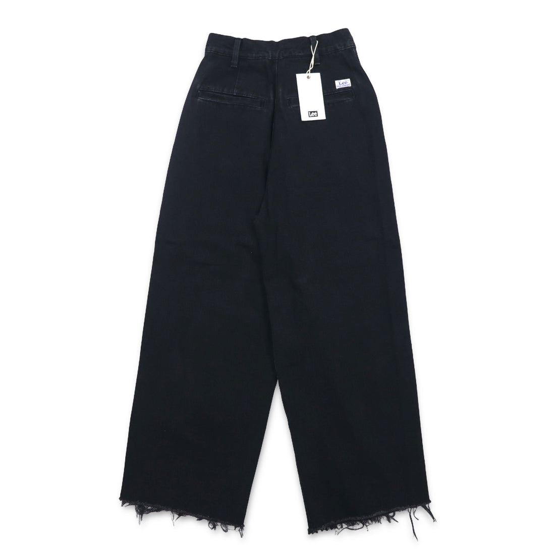 Lee ラップパンツ ワイド デニムパンツ XS ブラック カットオフ LL6072-383 未使用品