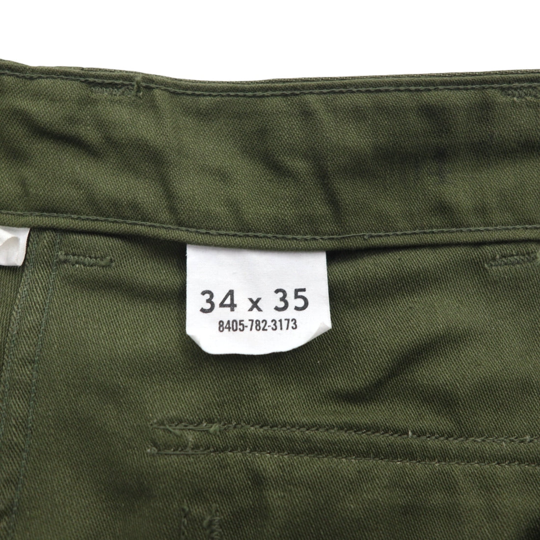 60s US ARMY Vintage Fatigue Trousers トラウザーズ ベイカーパンツ L カーキ SATEEN OG-107 TYPE1 CLASS1 平ボタン 8405-782-3173 ミリタリー 60年代 USA製