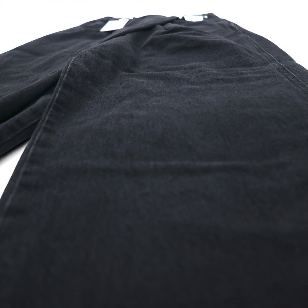 Lee ラップパンツ ワイド デニムパンツ XS ブラック カットオフ LL6072-383 未使用品