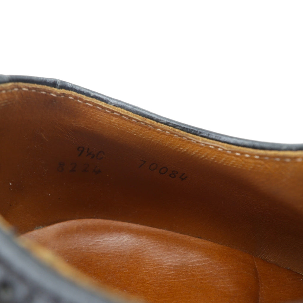 Churchill ウイングチップ フルブローグ ドレスシューズ 27.5cm ブラック グレイン レザー シボ革 70084