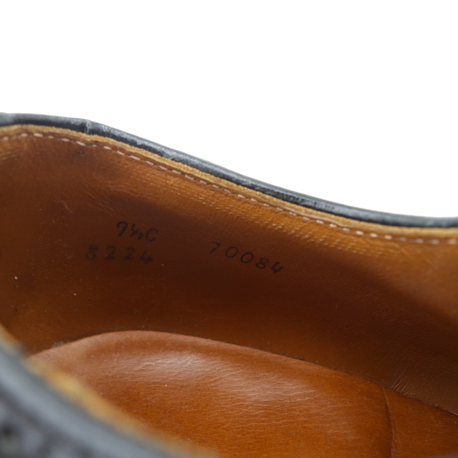 Churchill ウイングチップ フルブローグ ドレスシューズ 27.5cm ブラック グレイン レザー シボ革 70084