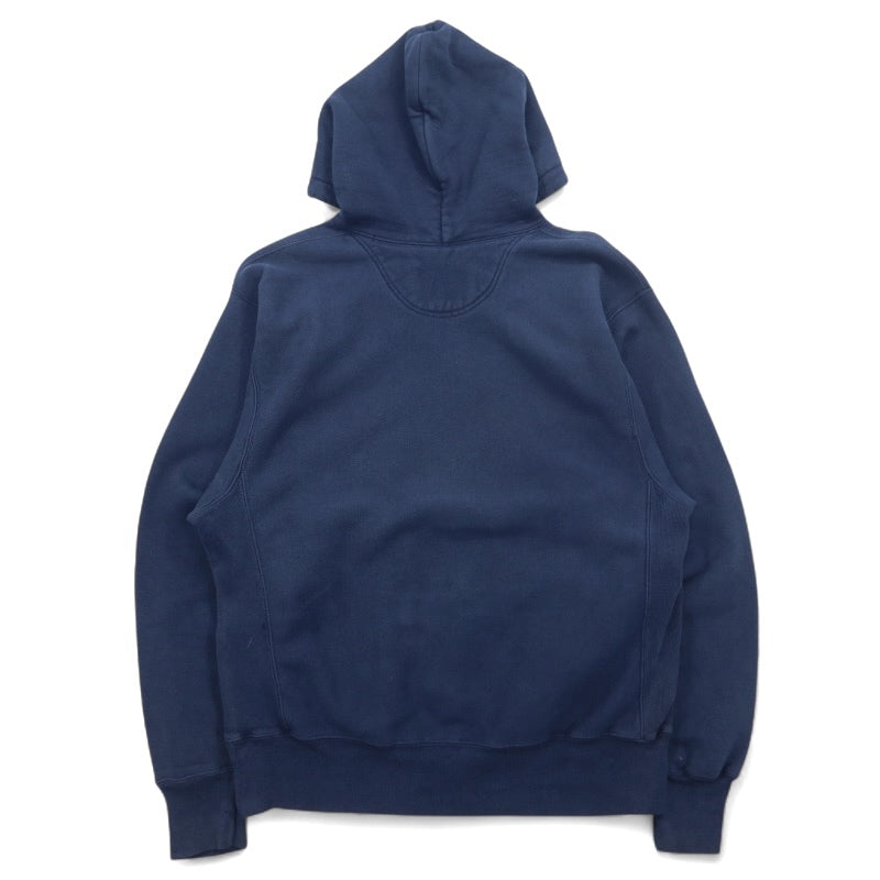 Champion PREMIUM Reverse Weave Pullover Hoodie, Size M, Navy, Cotton, Walpole Basketball, Made in El Salvador